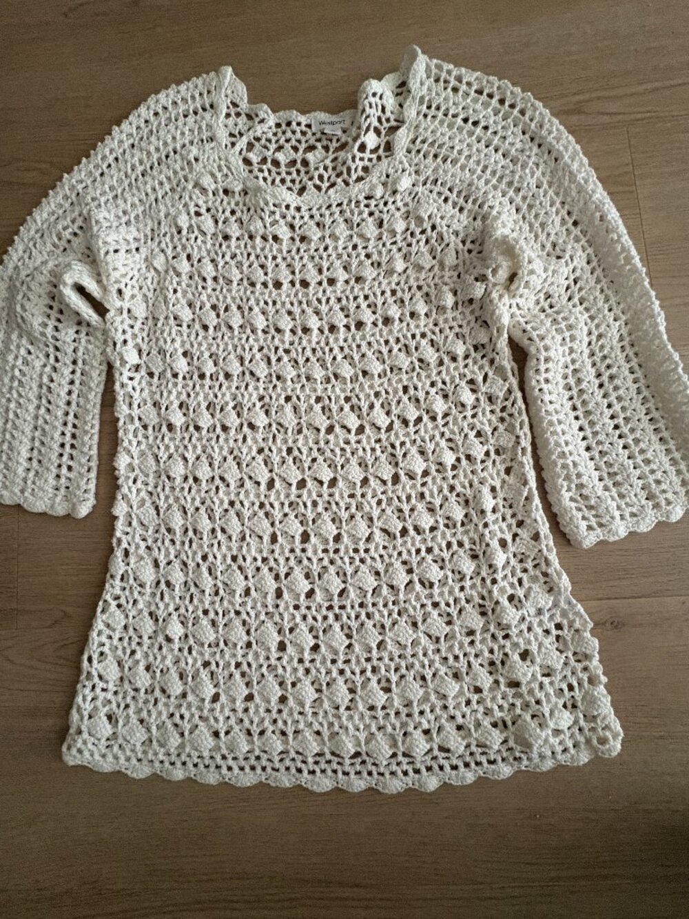 Crochet top in white, L. - Perfect condition